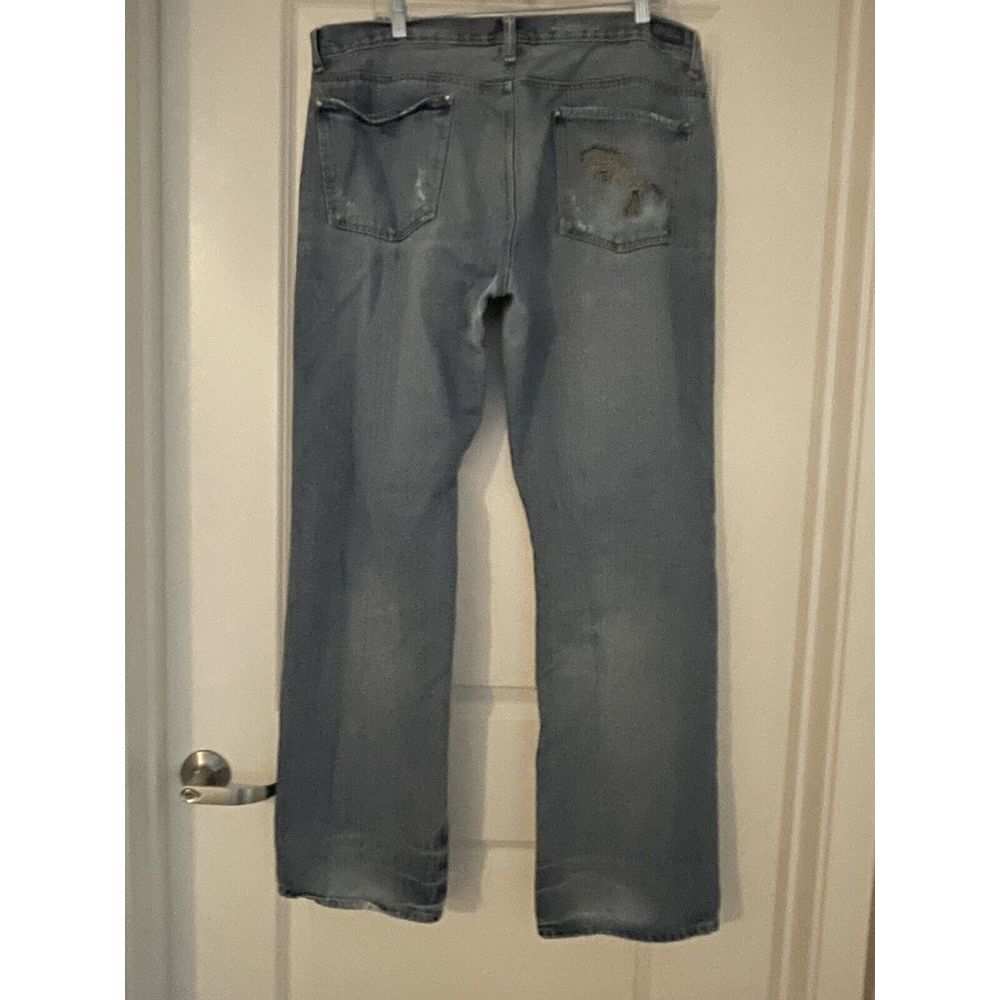 CITIZENS OF HUMANITY sz.38 Jagger Boot Cut Zip Denim Embroidered "Horse"‎ Jeans
